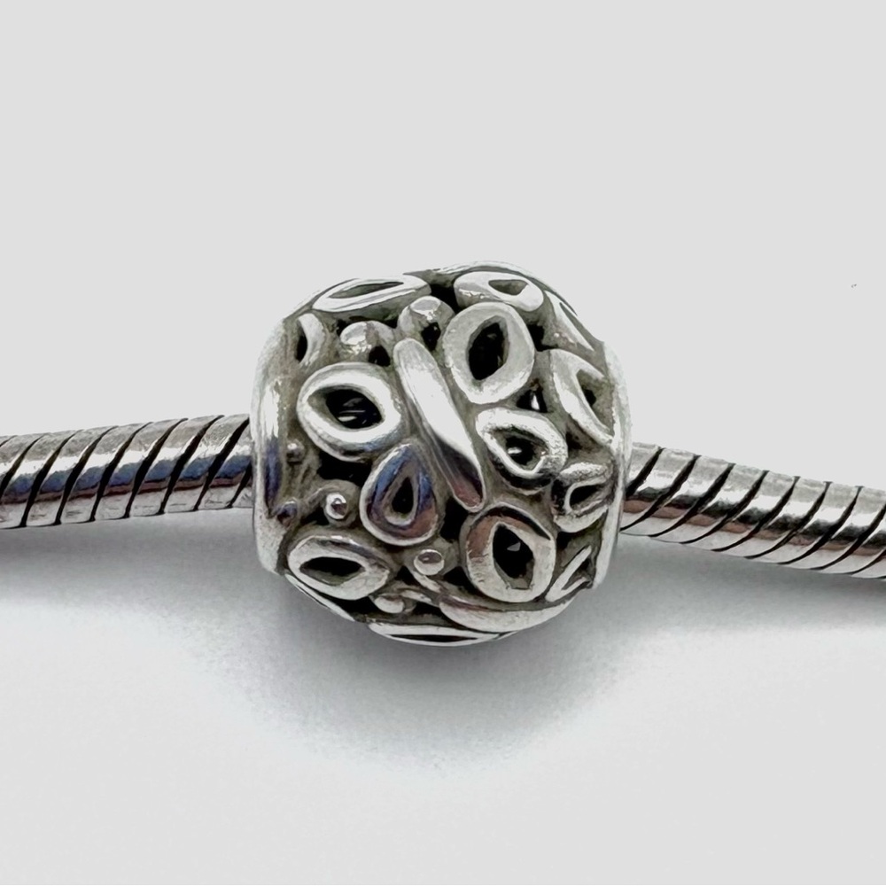 Pandora Retired Butterfly Garden Openwork Sterling Silver Charm
